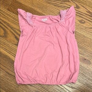 GUC OshKosh B'gosh Pink Flutter Sleeve Top; Size 8